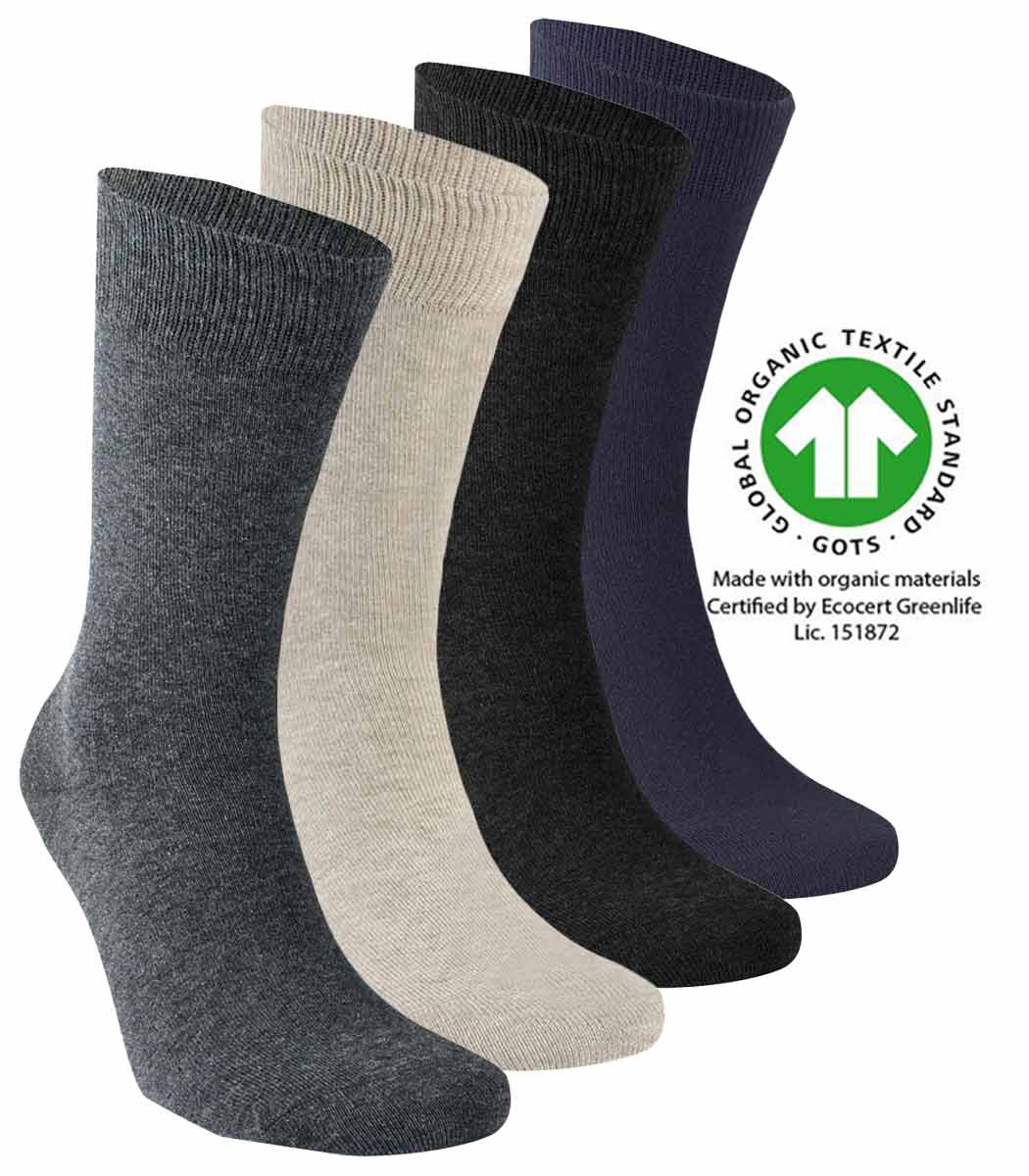 Men's socks made from skin-friendly organic cotton 