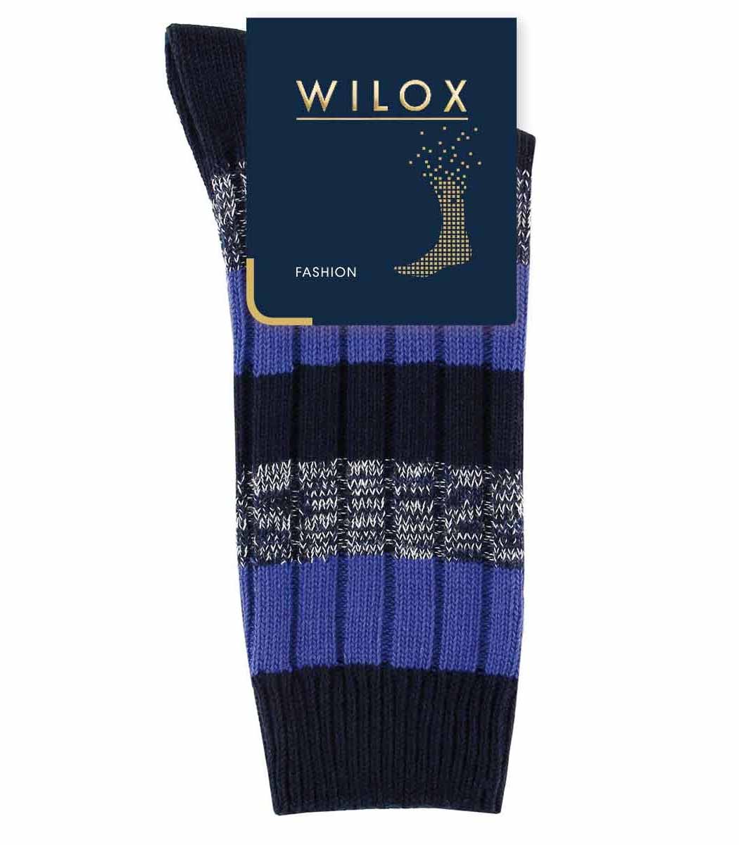 Wilox Baumwollsocke FASHION TWO TONE Blockringel-Design