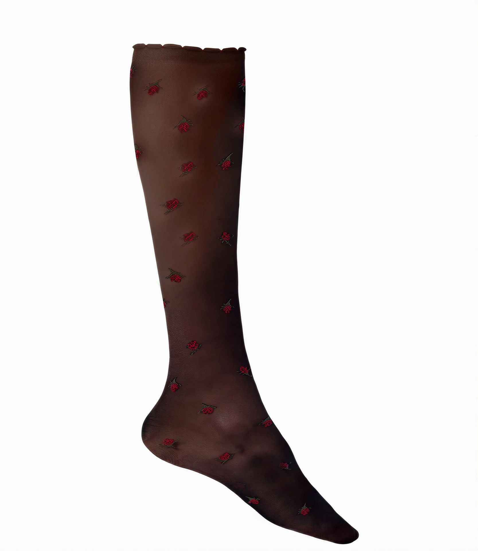 or-floral.roses50knie Oroblú Schwarz – Seitenansicht rechts