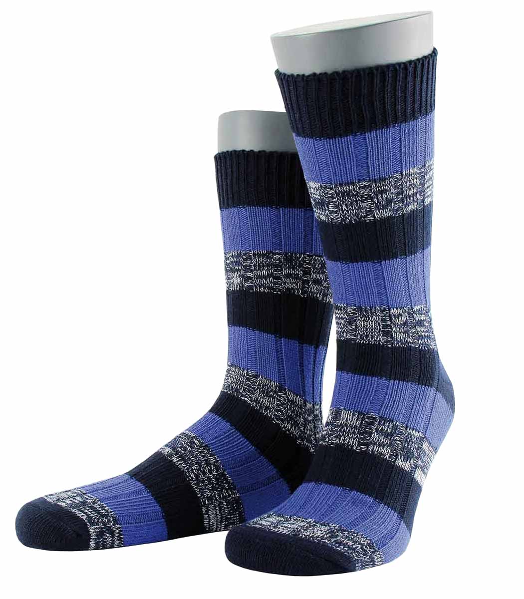 Wilox Baumwollsocke FASHION TWO TONE Blockringel-Design