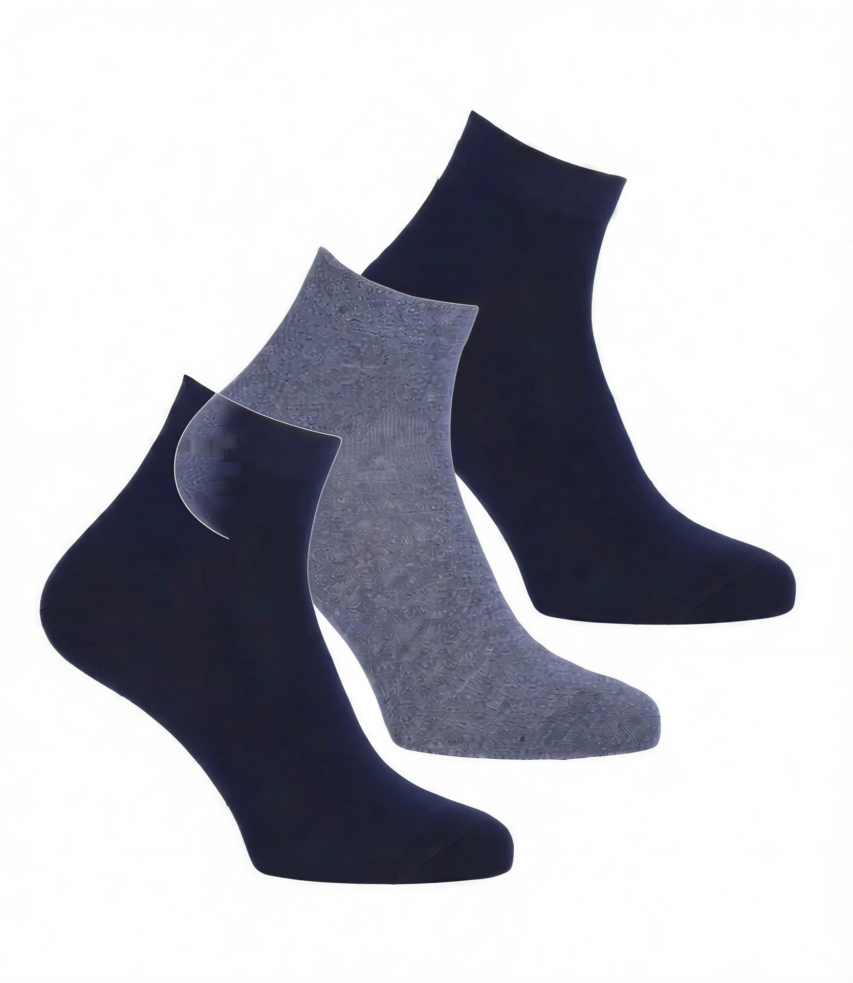 Wilox Daily Life ankle socks navy – rear view