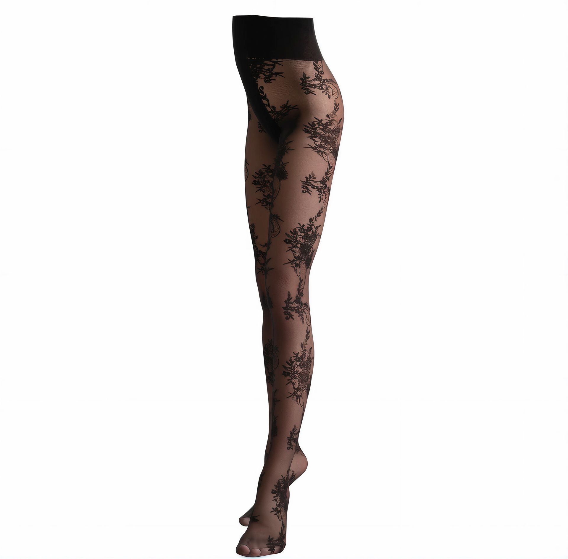 or-lacelike30 Oroblú Schwarz – left side view