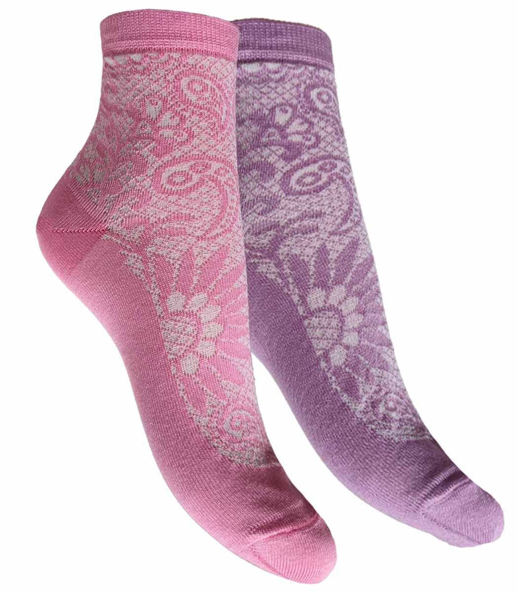 Short-shaft socks with a romantic pattern PAISLEY