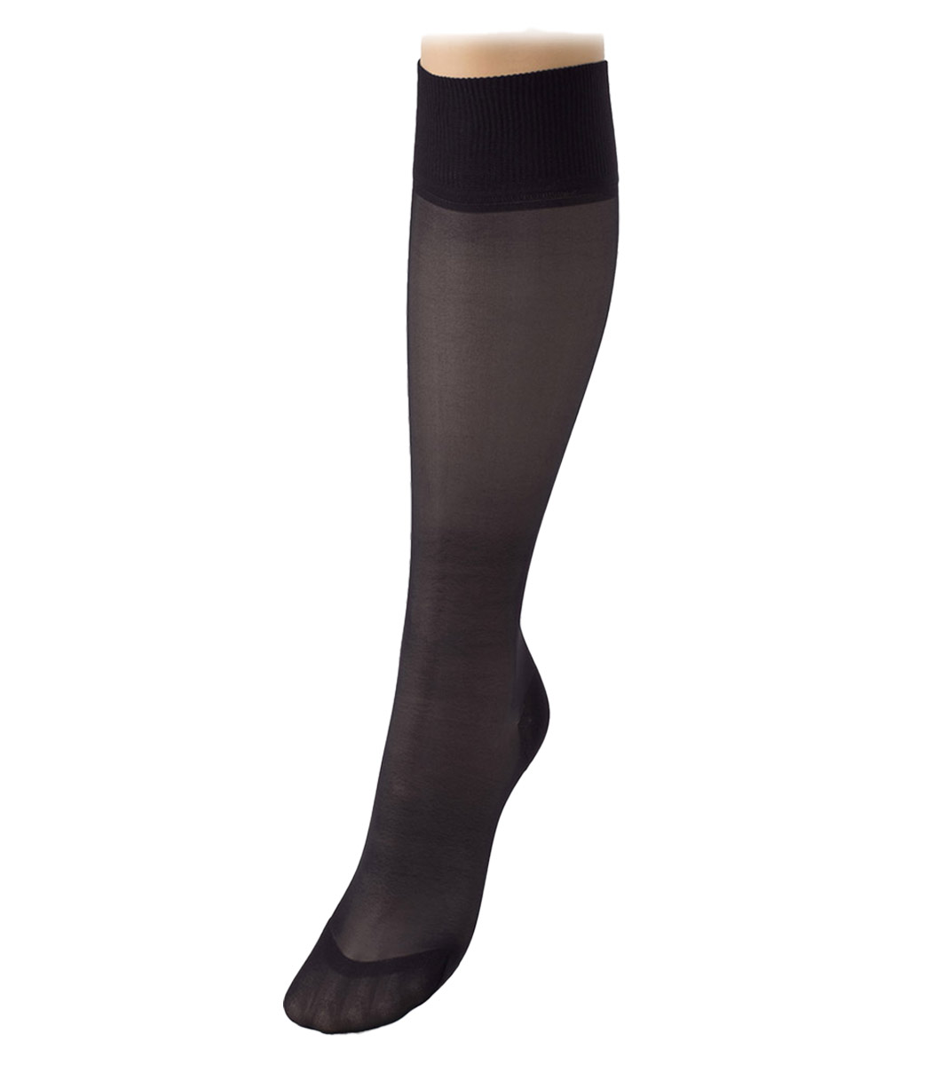 Support knee highs with massage foot sole calypso 40 den