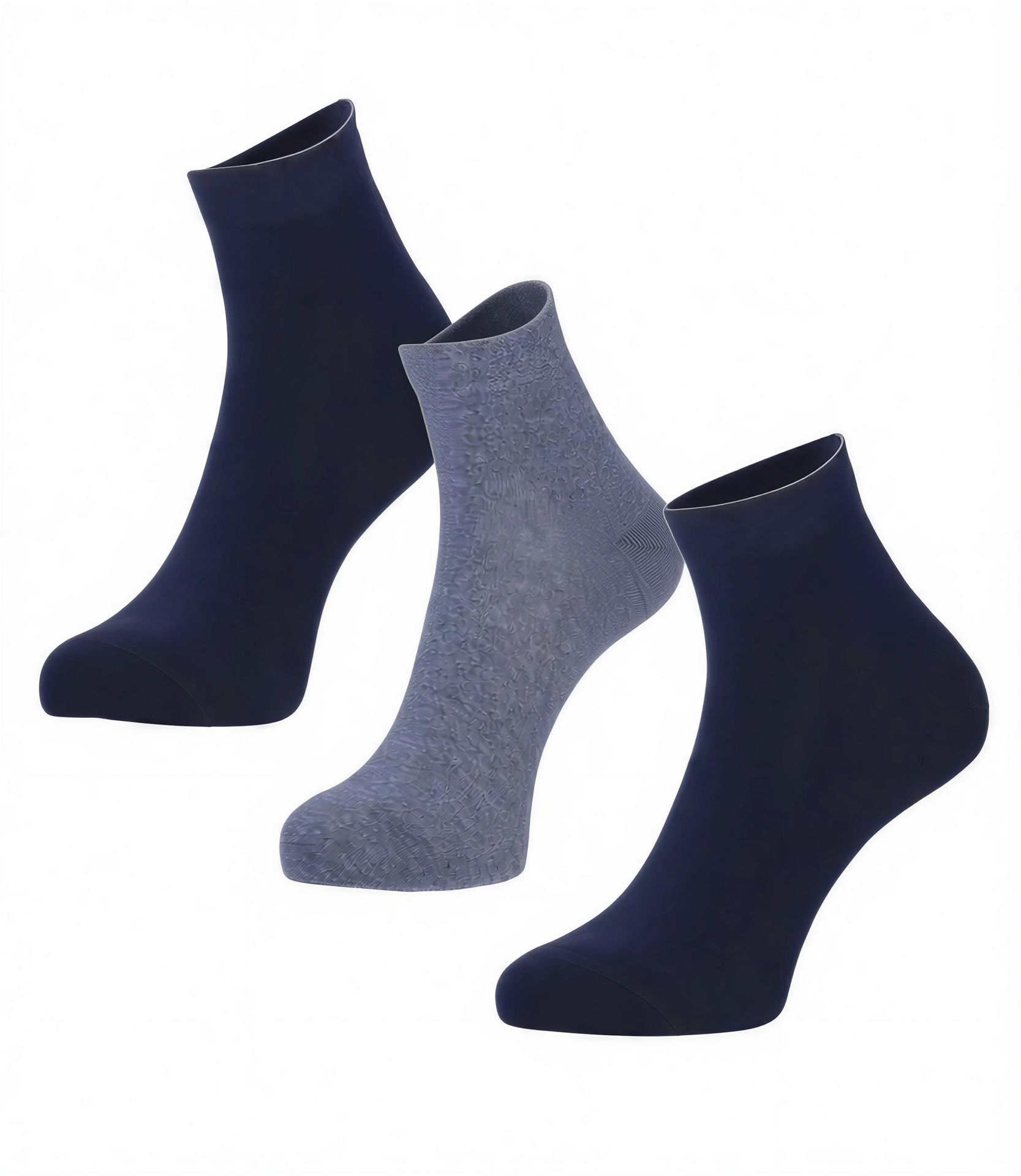Wilox Daily Life ankle socks navy – left side view