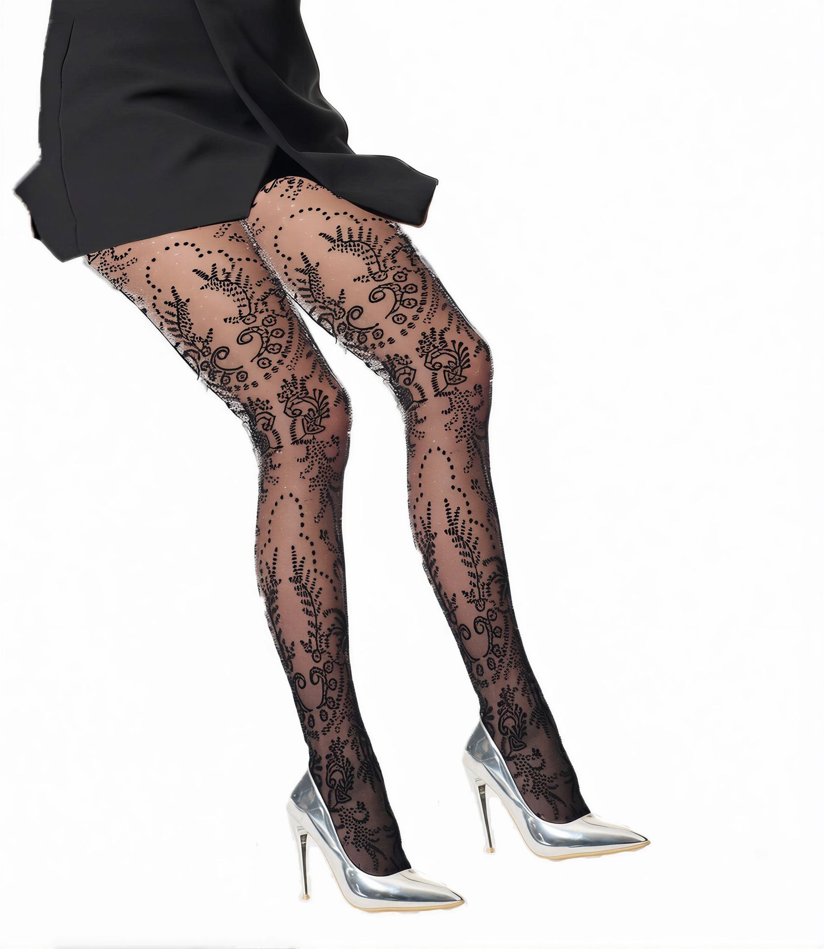 MR-flock40 Strumpfhose – Seitenansicht rechts