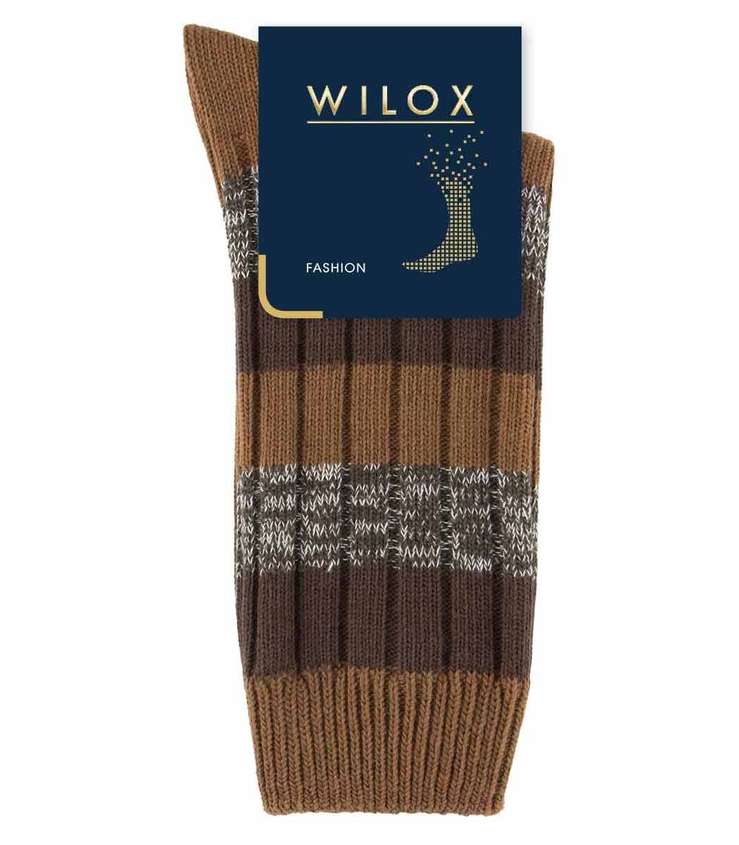 Wilox Baumwollsocke FASHION TWO TONE Blockringel-Design