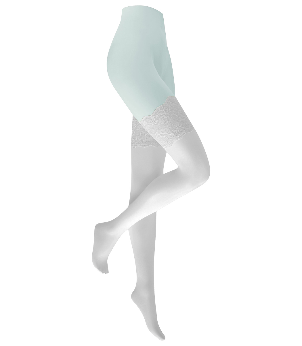 Luxuriously glossy hold-up stockings SATIN LOOK 15DEN