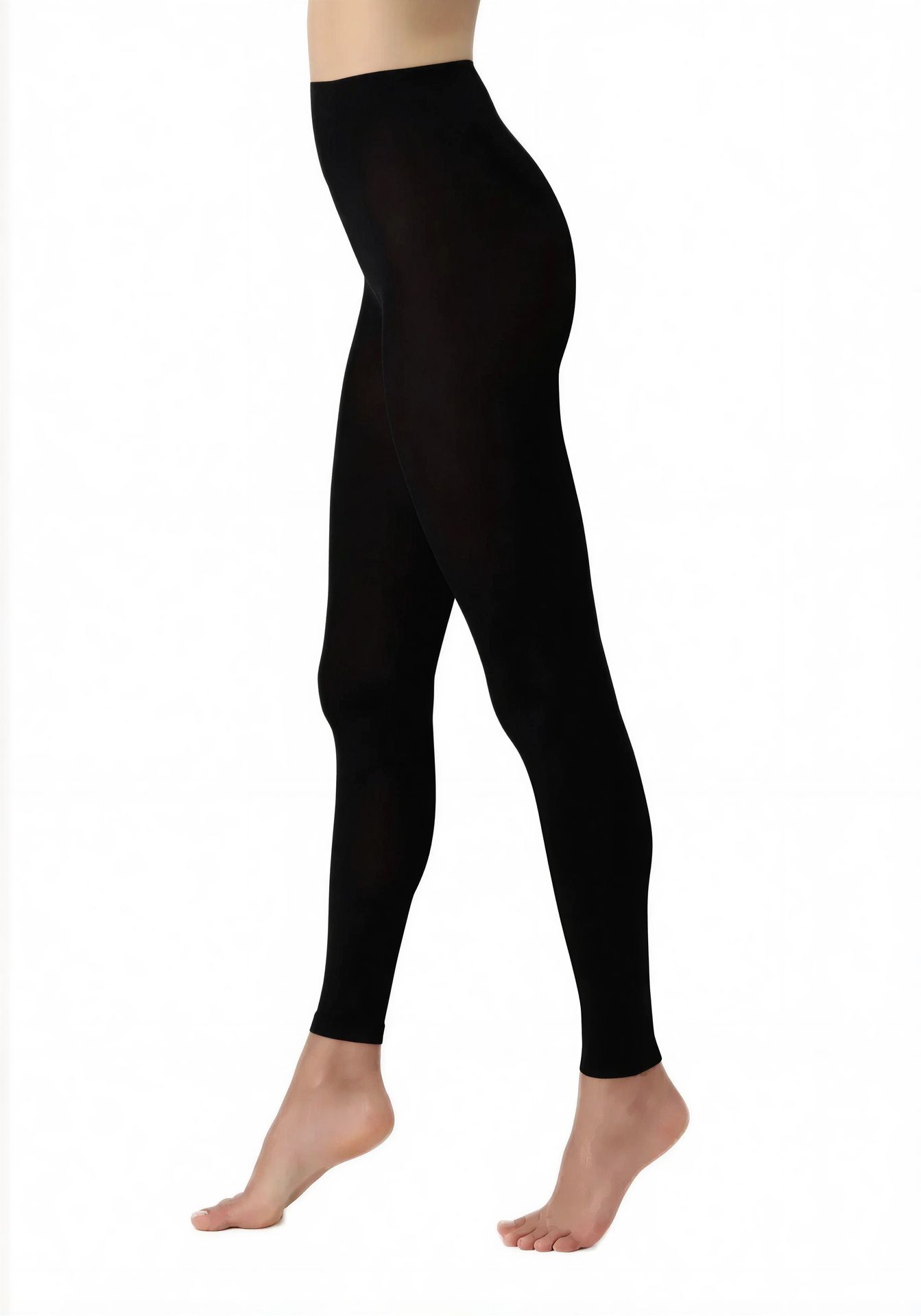 OR-AllColLegg50 Oroblú Schwarz – Seitenansicht links