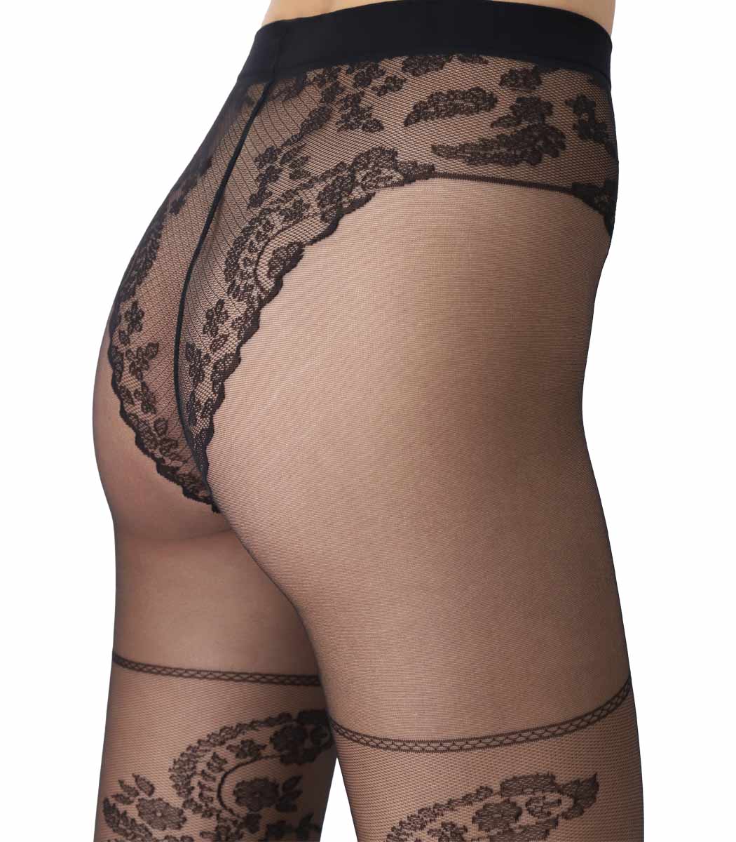 Oroblú Spitzeneffekt Tüllunterlage PAISLEY 20DEN
