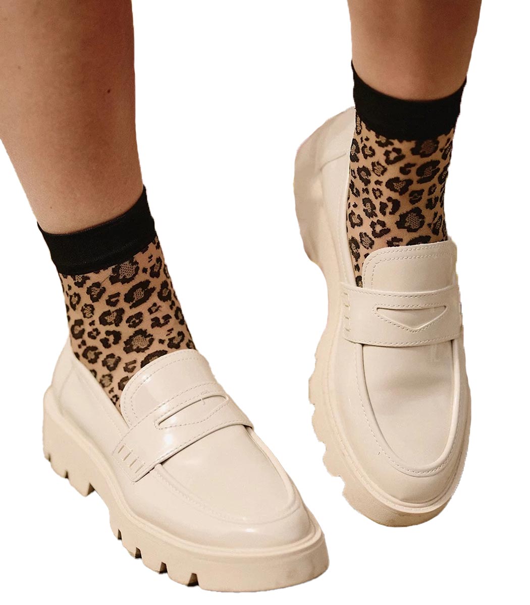 Socks in leopard design CATY
