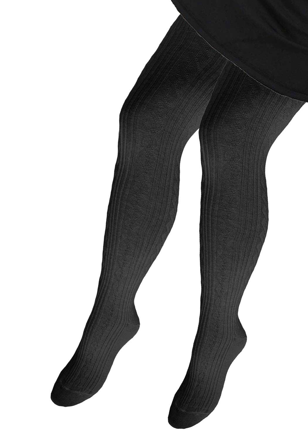 Cotton tights with braids