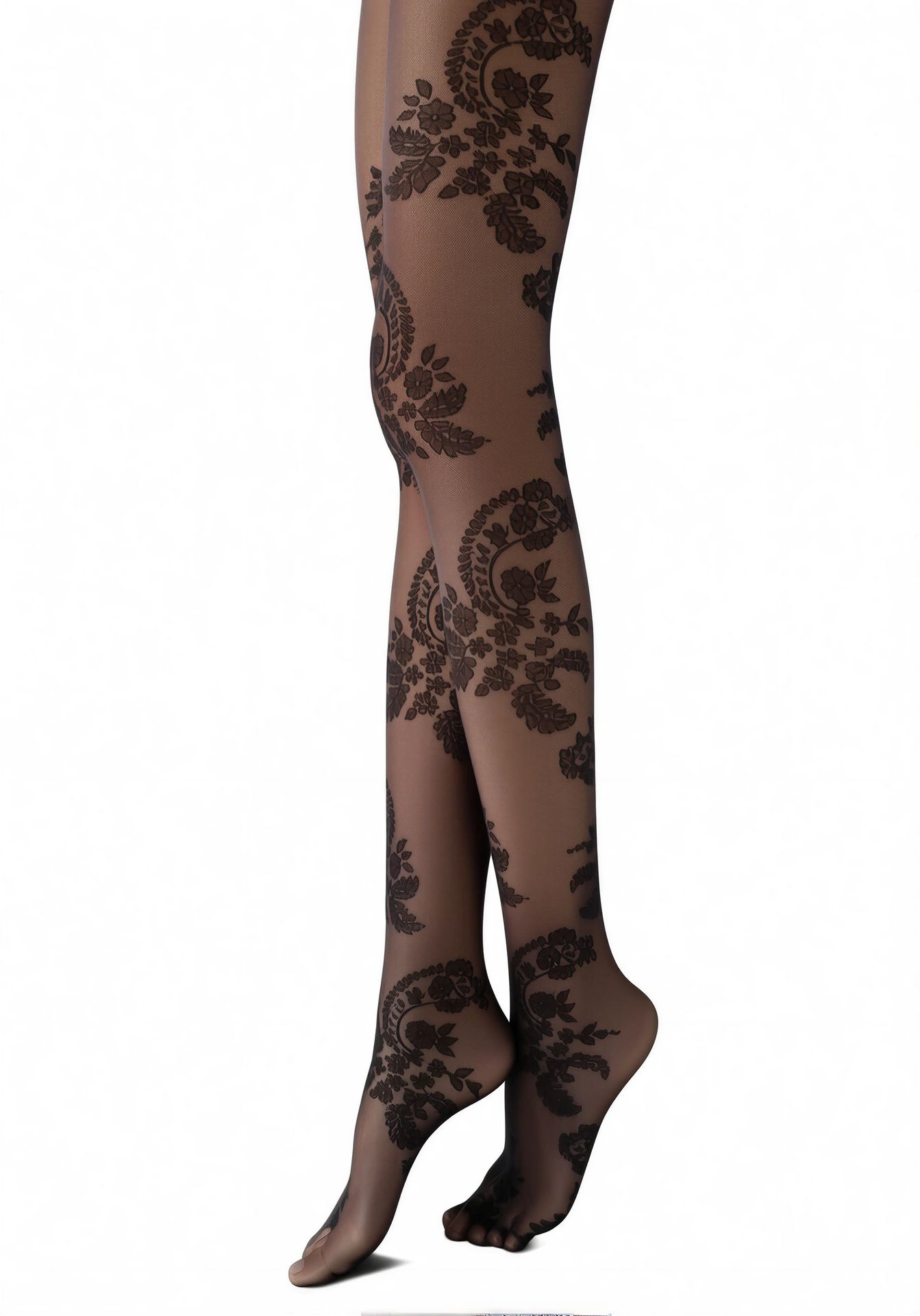 OR-paisley Oroblú Schwarz – Seitenansicht rechts