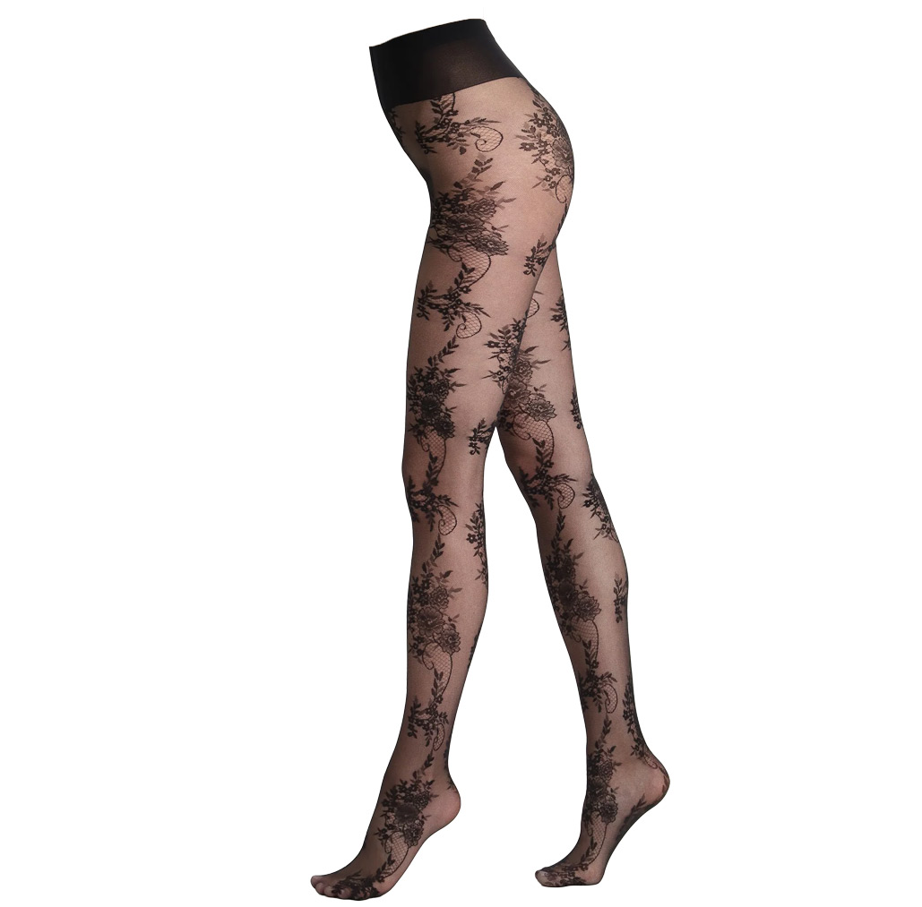 Tights with delicate flowers LACELIKE 30DEN