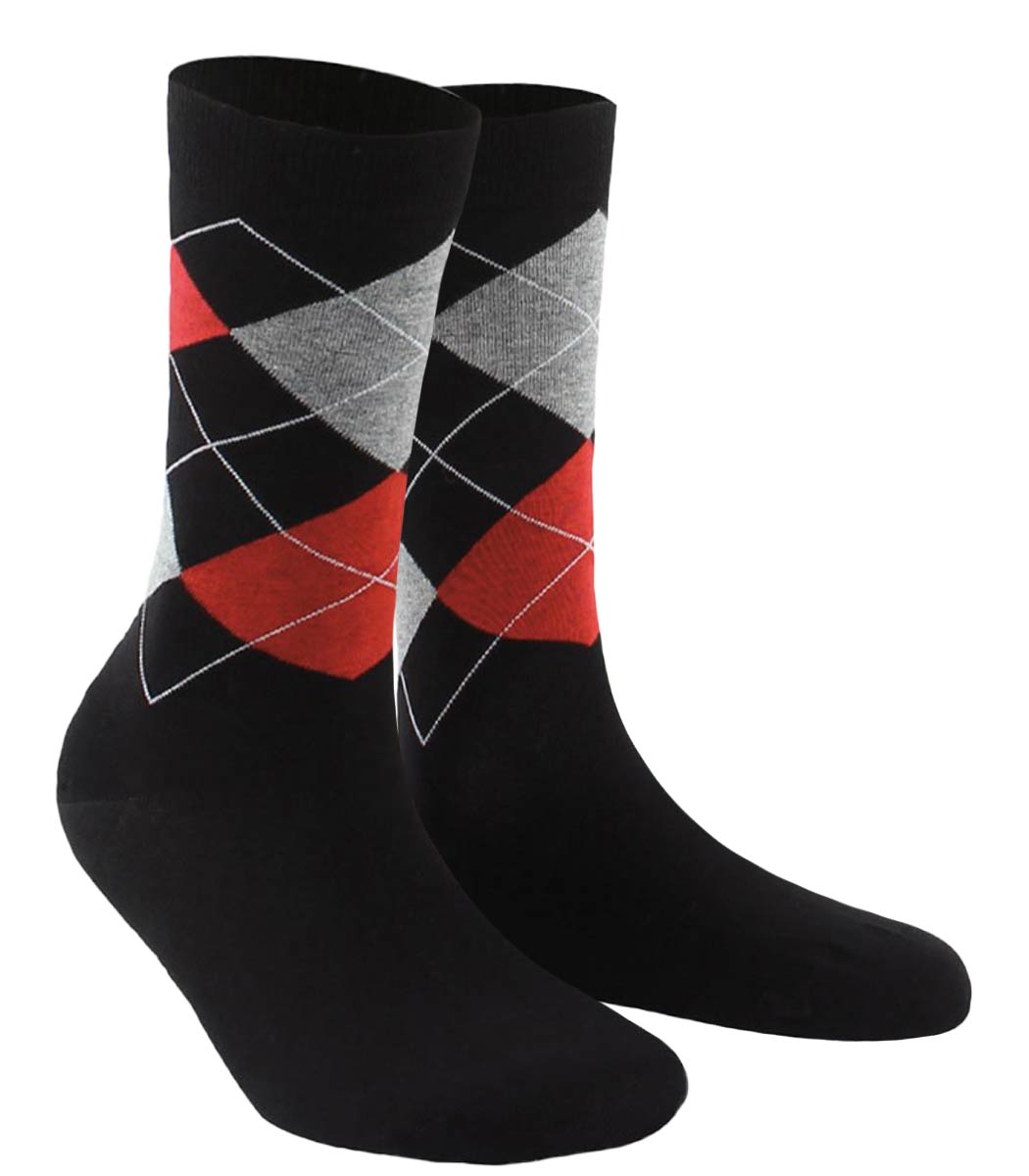 Ladies cotton socks gold SCOTTISH ARGYLE 2-pack