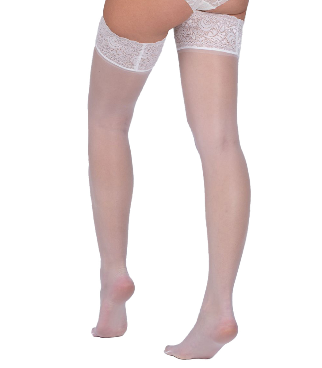 Hold-up stockings with romantic lace top ROSY 20 DEN