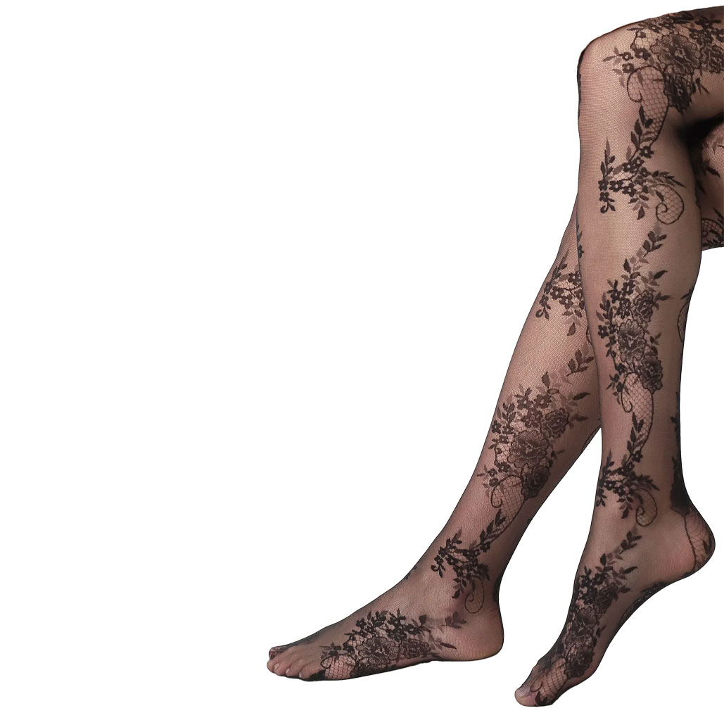 Tights with delicate flowers LACELIKE 30DEN