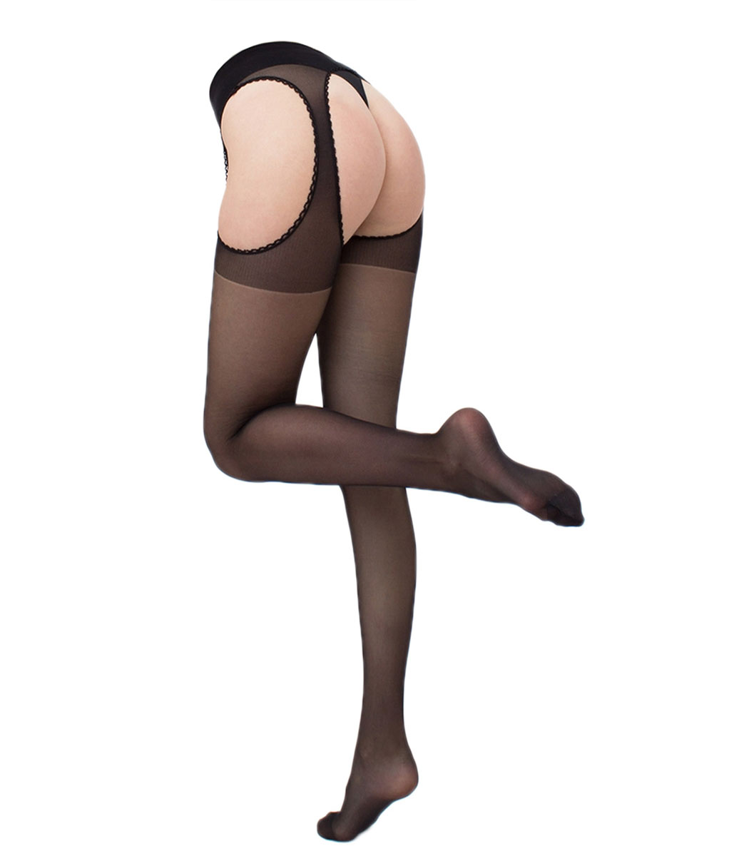 Women's tights in suspender look LOVE 20 DEN