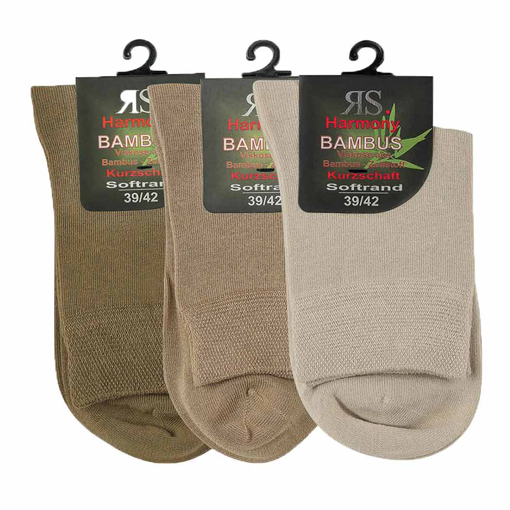 RS Harmony BAMBUS Kurzschaft 3er-Pack