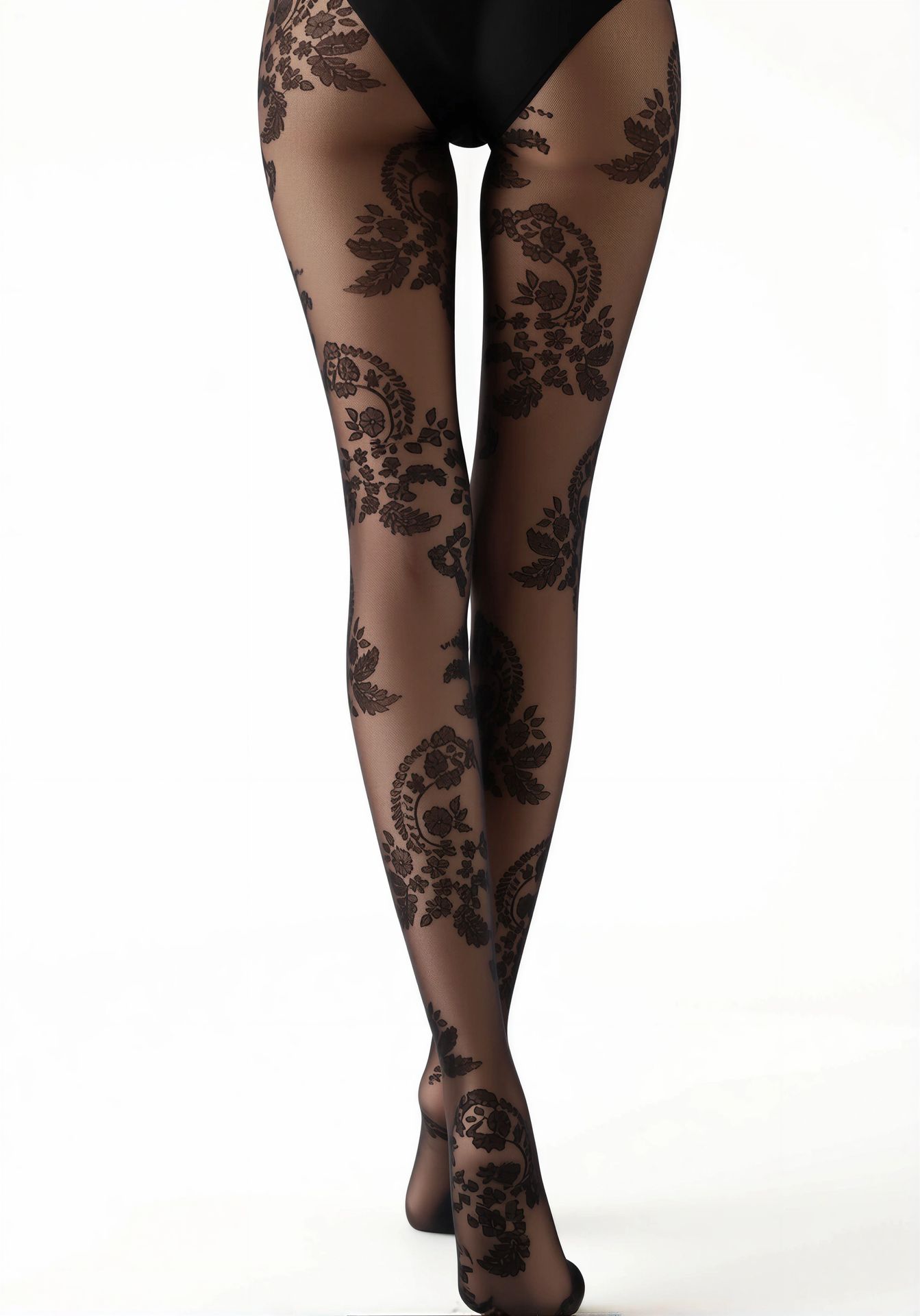 OR-paisley Oroblú Schwarz – Rückansicht