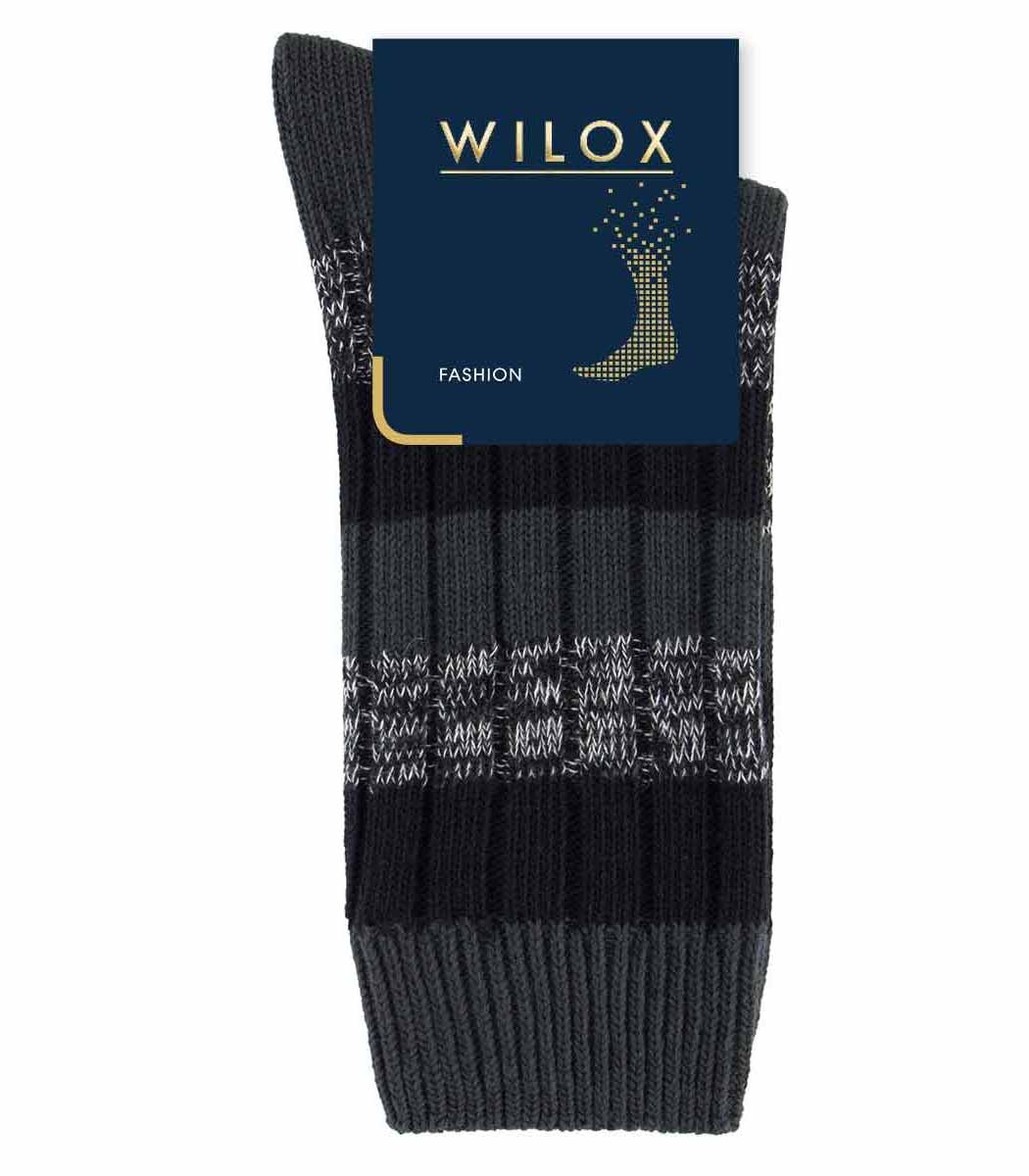 Wilox Baumwollsocke FASHION TWO TONE Blockringel-Design