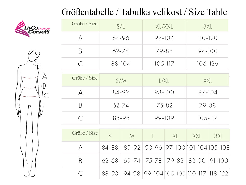 Größentabelle